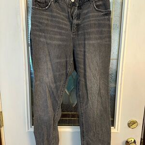 LOFT Gray Ankle Cropped Jeans